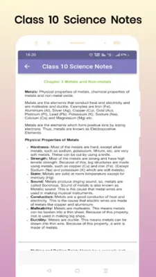 Class 10 Science Notes android App screenshot 2